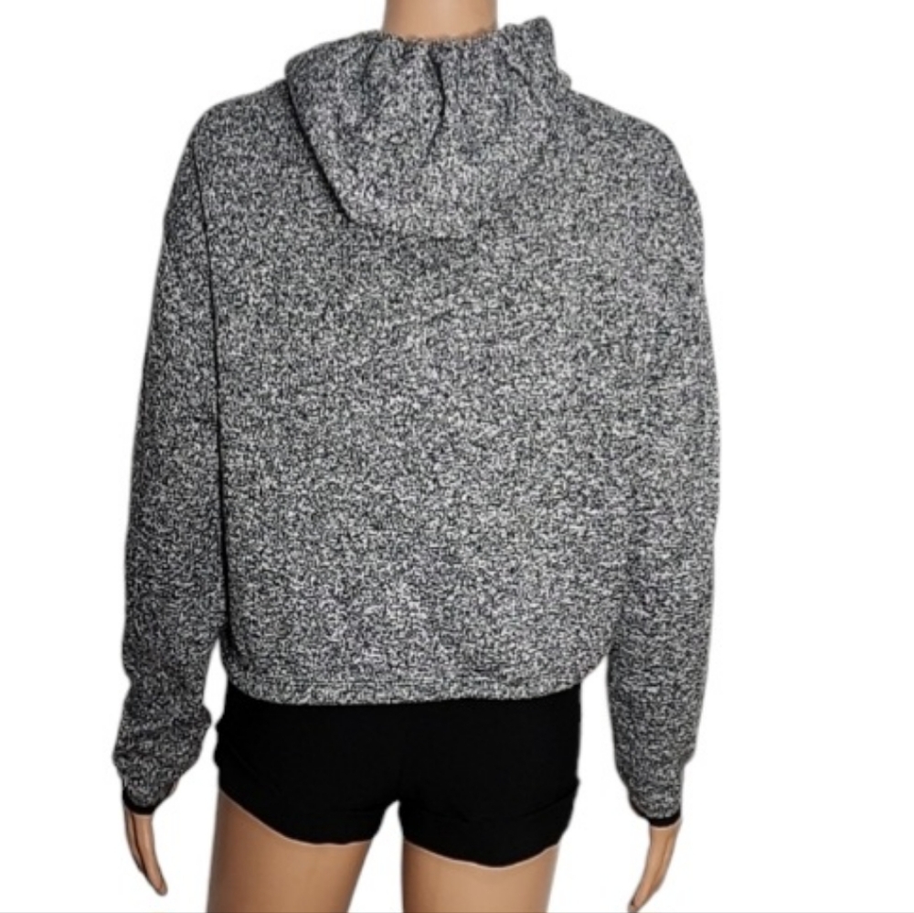 Victoria's Secret PINK Gray Hooded Crop Sweatshirt, Size S Small - Picture 10 of 13